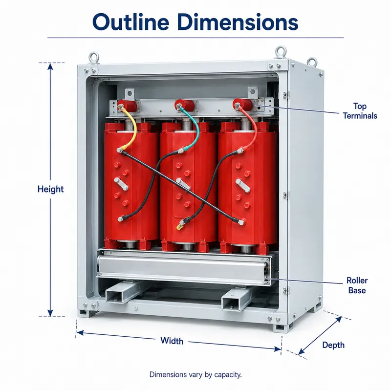 Three-Phase Cast-Resin Dry-Type Transformer — 100–2500 kVA, 11/13.8 kV, ISO9001 — detail 1