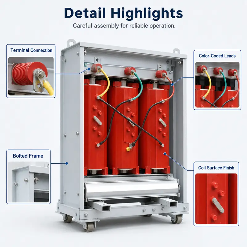 Three-Phase Cast-Resin Dry-Type Transformer — 100–2500 kVA, 11/13.8 kV, ISO9001 — detail 3
