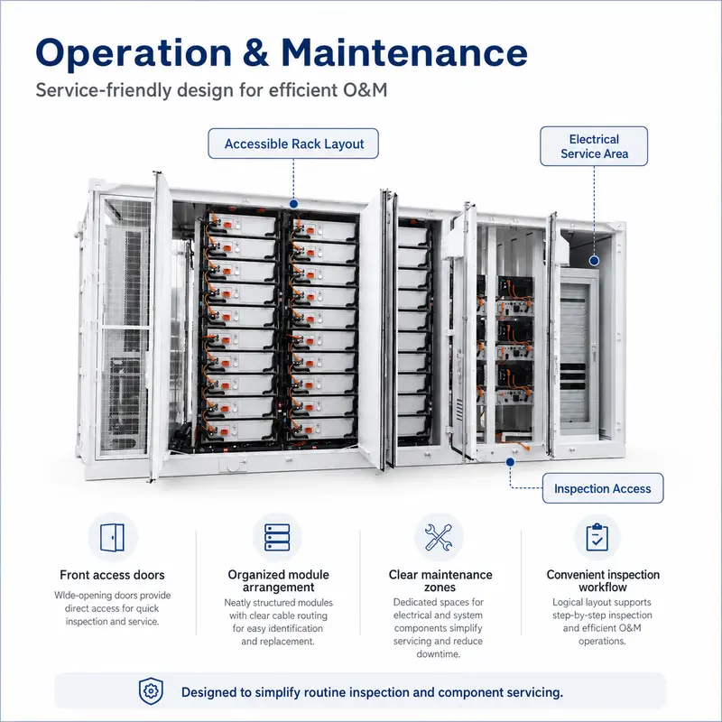 LiFePO4 Solar Battery BESS — 1000kWh to 5MWh / 1MW, 10ft/20ft Container, IP67 — detail 4