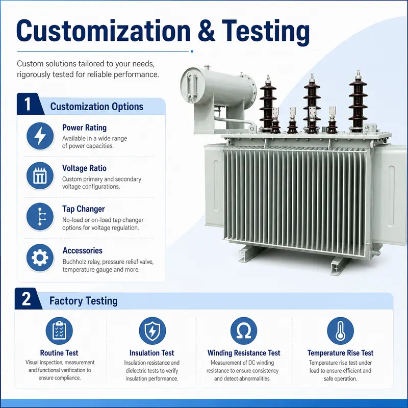11/33kV Three-Phase Oil-Immersed Power Transformer (1000kVA–10MVA, Copper Winding) — detail 4