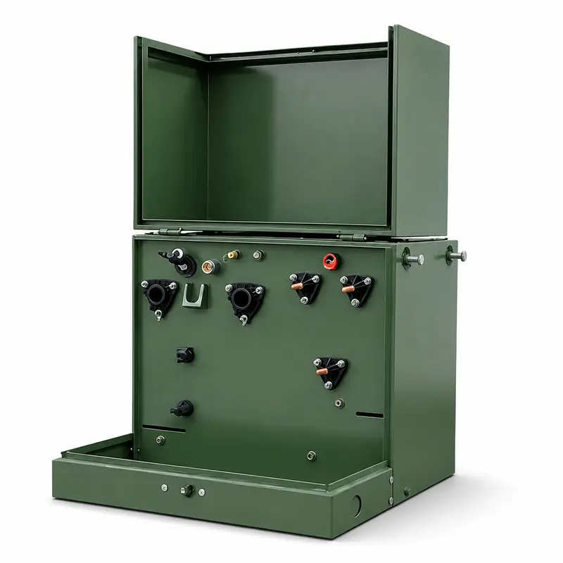 Single-Phase Pad-Mount Transformer, 37.5kVA-167kVA (12.47kV/34.5kV to 120V/240V) — product view