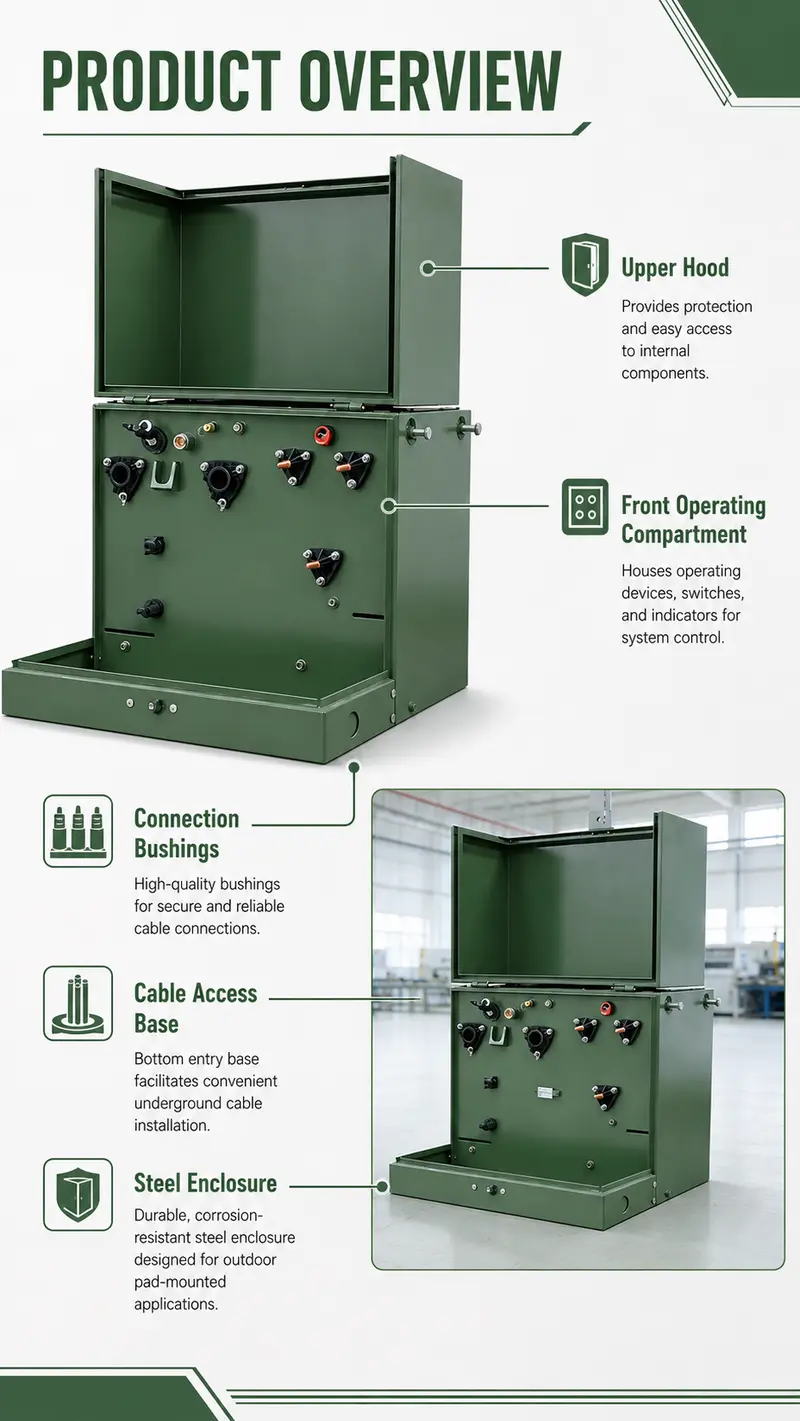 Single-Phase Pad-Mount Transformer, 37.5kVA-167kVA (12.47kV/34.5kV to 120V/240V) — detail 1