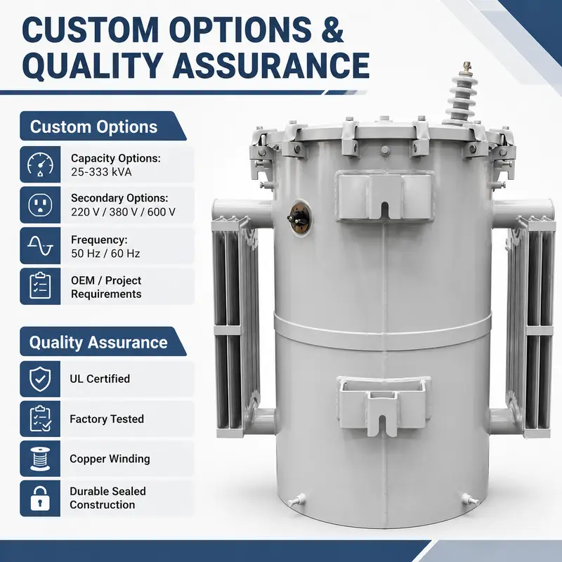 UL-Certified Single-Phase Pole Transformer, 25 to 333 kVA — detail 4