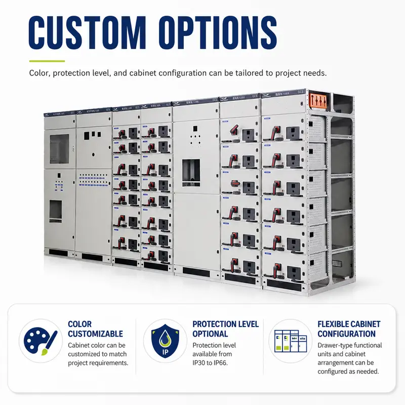 1000V Low Voltage Withdrawable Switchgear Panel (1600A, IP65, Galvanized Steel) — detail 4