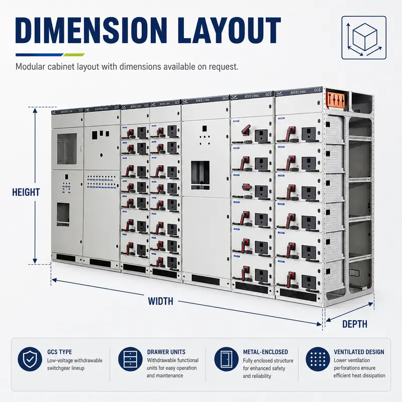 1000V Low Voltage Withdrawable Switchgear Panel (1600A, IP65, Galvanized Steel) — detail 1